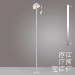 Außenstehleuchten|Außenstehleuchten|SCHÖNER WOHNEN-Kollektion Akku-Stehlampe Bellis Weiß