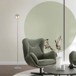 SCHÖNER WOHNEN-Kollektion Außenstehleuchten|Außenstehleuchten-Akku-Stehlampe Bellis Chrom