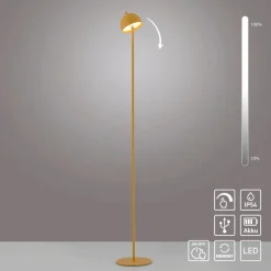 Außenstehleuchten|Außenstehleuchten|SCHÖNER WOHNEN-Kollektion Akku-Stehlampe Bellis Gelb