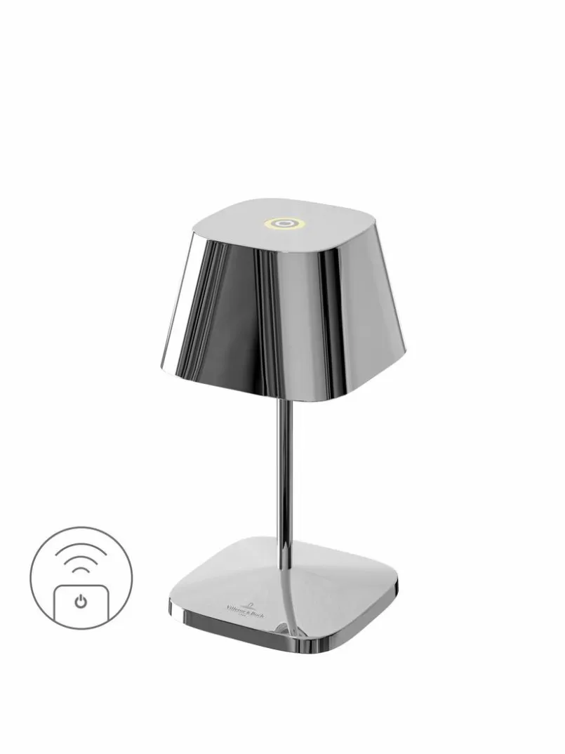 Außentischleuchten|Außentischleuchten|Villeroy & Boch Akku-Tischleuchte Neapel RC Chrom