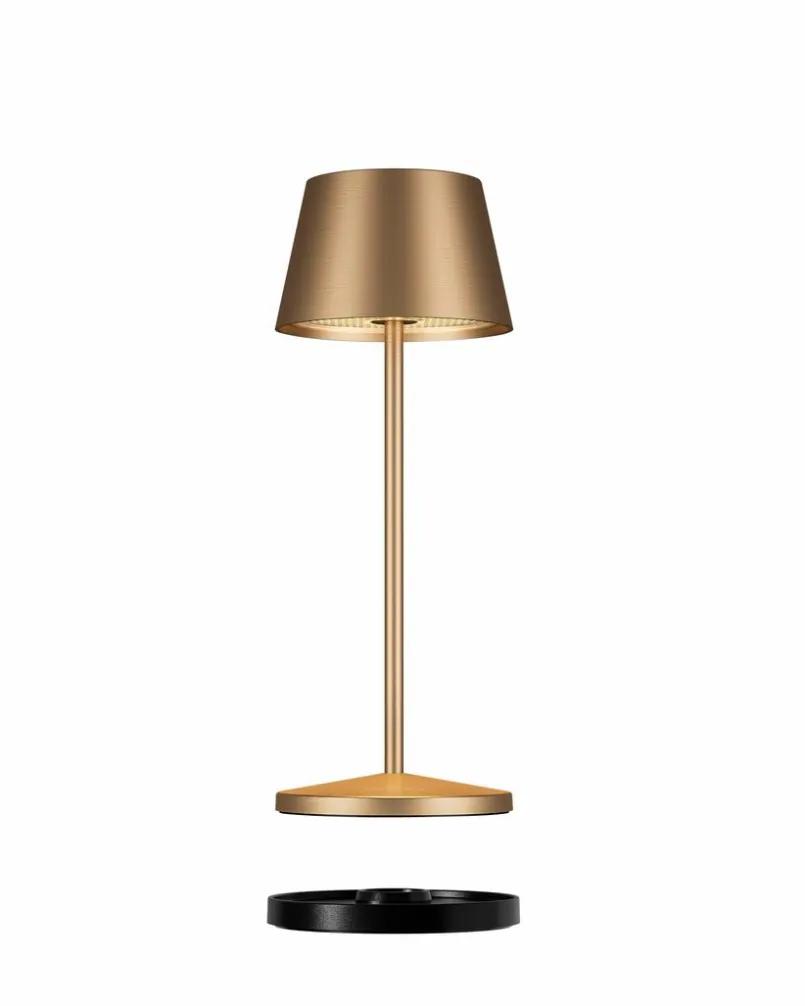 Villeroy & Boch Außentischleuchten|Außentischleuchten-Akku-Tischleuchte Seoul Micro RC Gold / Black