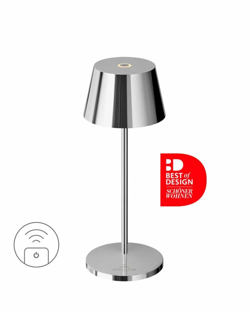 Außentischleuchten|Außentischleuchten|Villeroy & Boch Akku-Tischleuchte Seoul Micro RC Chrom