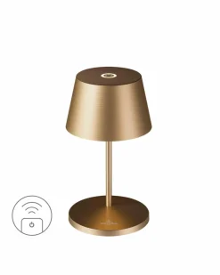 Außentischleuchten|Außentischleuchten|Villeroy & Boch Akku-Tischleuchte Seoul RC Gold gebürstet