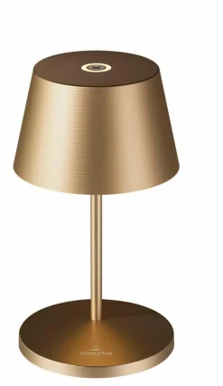 Außentischleuchten|Außentischleuchten|Villeroy & Boch Akku-Tischleuchte Seoul RC Gold gebürstet