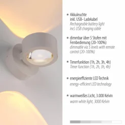 Akku-Wandleuchte Chia<JUST LIGHT. Discount