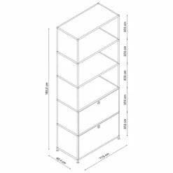 Büroschränke & Regale-Aktenregal System 4 Braun
