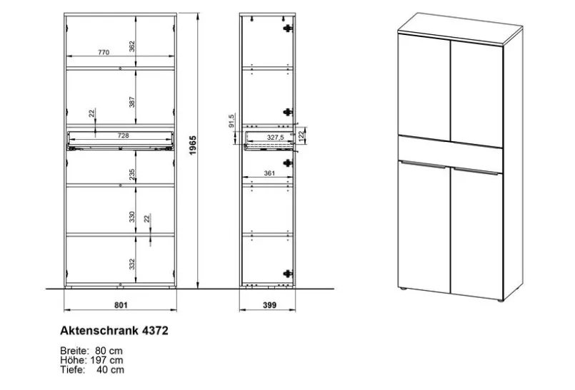 Aktenschrank Mailand<Germania Sale