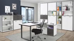 Büroschränke & Regale|Büromöbel-Serien|FORTE Aktenschrank 2-trg. Keflavik Weiß