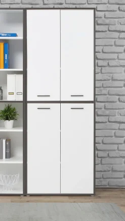 Büroschränke & Regale|Büromöbel-Serien|FORTE Aktenschrank 4-trg. Keflavik Weiß