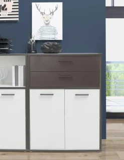 FORTE Büroschränke & Regale|Büromöbel-Serien-Aktenschrank 2-trg. Keflavik Weiß