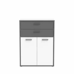 FORTE Büroschränke & Regale|Büromöbel-Serien-Aktenschrank 2-trg. Keflavik Weiß