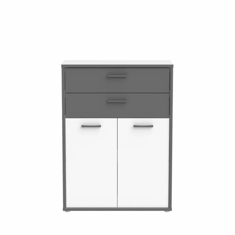 FORTE Büroschränke & Regale|Büromöbel-Serien-Aktenschrank 2-trg. Keflavik Weiß