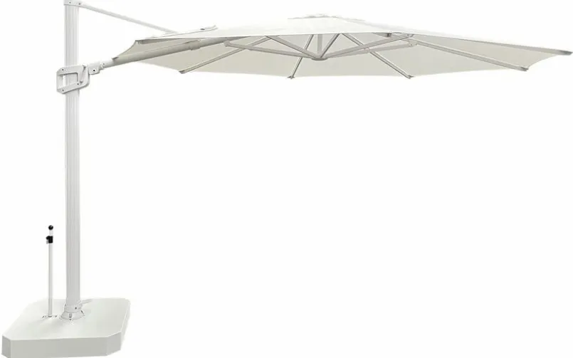 Sonnenschirme|LIRO Ampelschirm Amrum Schirm Ø350 cm Weiß