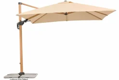 Schneider Schirme Sonnenschirme-Ampelschirm Rhodos Twist Woody 300x300cm Natur