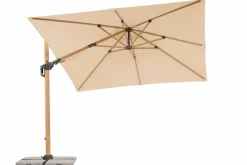 Schneider Schirme Sonnenschirme-Ampelschirm Rhodos Twist Woody 300x300cm Natur