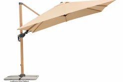Schneider Schirme Sonnenschirme-Ampelschirm Rhodos Twist Woody 300x300cm Natur