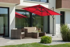 Schneider Schirme Sonnenschirme-Ampelschirm Rhodos Junior 230 x 230 cm Rot