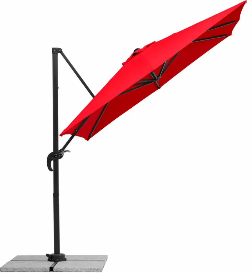 Schneider Schirme Sonnenschirme-Ampelschirm Rhodos Junior 230 x 230 cm Rot
