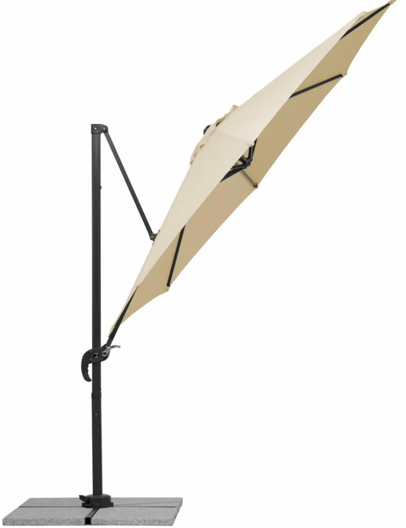 Sonnenschirme|Schneider Schirme Ampelschirm Rhodos Junior ø 300 cm Natur