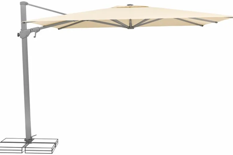 Sonnenschirme|Glatz Ampelschirm Varioflex 300 x 300 cm Beige