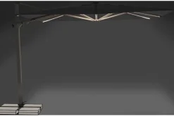 Sonnenschirme|Glatz Ampelschirm Varioflex LED 300 x 300 cm Grau