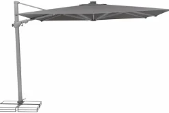 Sonnenschirme|Glatz Ampelschirm Varioflex LED 300 x 300 cm Grau