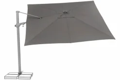 Sonnenschirme|Glatz Ampelschirm Varioflex LED 300 x 300 cm Grau
