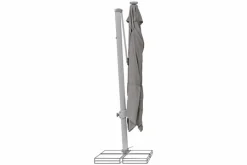 Sonnenschirme|Glatz Ampelschirm Varioflex LED 300 x 300 cm Grau