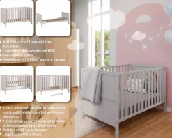 Babybett Alkmaar 70 x 140 cm<Germania Clearance