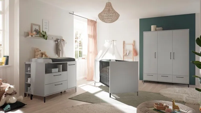 Babybetten|Babybetten|Mäusbacher Babybett Ole 70 x 140 cm Kreidegrau