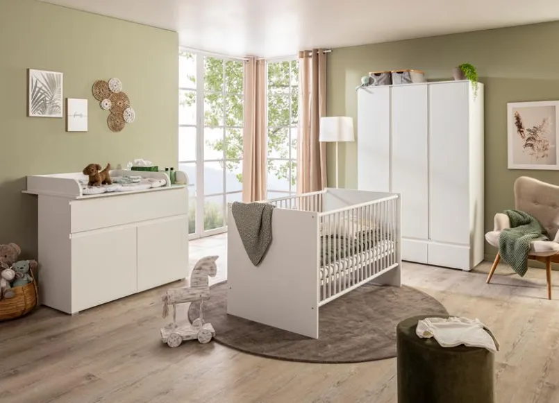 Babyzimmer-Komplettsets|Babyzimmer-Komplettsets-Babyzimmer-Set Image 3tlg. Weiß