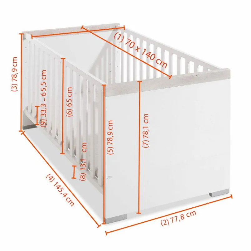 Babyzimmer-Komplettsets|Babyzimmer-Komplettsets|Paidi Babyzimmer-Set Kira 4tlg. Weiß