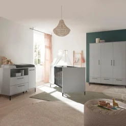 Babyzimmer-Komplettsets|Babyzimmer-Komplettsets|Mäusbacher Babyzimmer-Set Ole 3tlg. Grau