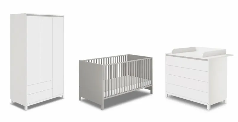 Babyzimmer-Komplettsets|Babyzimmer-Komplettsets|Paidi Babyzimmer-Set Olli Kieselgrau