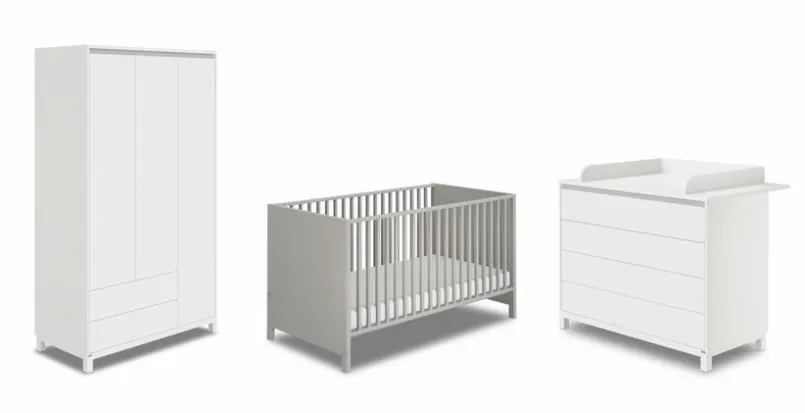 Babyzimmer-Komplettsets|Babyzimmer-Komplettsets|Paidi Babyzimmer-Set Olli Kieselgrau