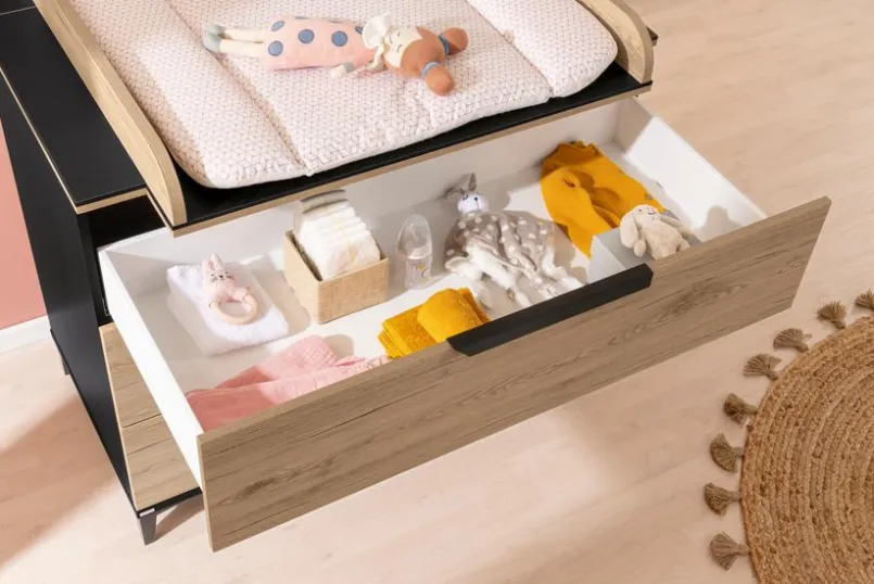 Babyzimmer-Komplettsets|Babyzimmer-Komplettsets|Paidi Babyzimmer-Set Tomke Eiche Bordeaux