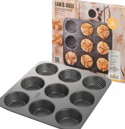 Backformen-Backblech Brötchen 9er Schwarz