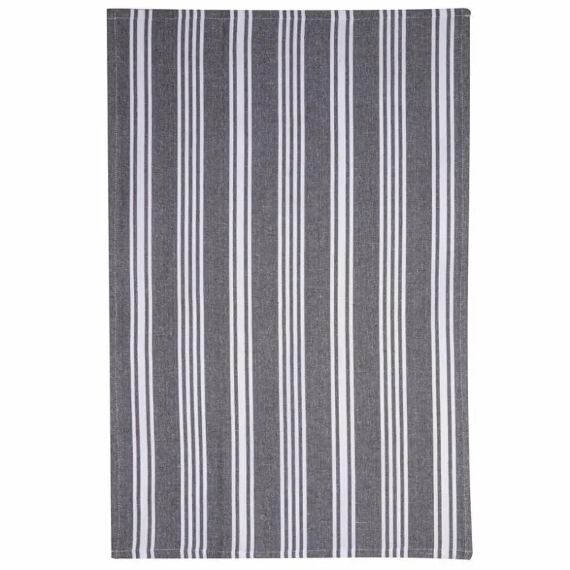 ladelle Geschirrtücher|Schürzen-Backset Stripe 3tlg. Grau