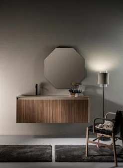 Badezimmer-Komplettsets|Sormani Badmöbel-Set Studio51 Walnuss