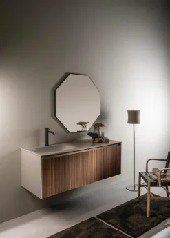 Badezimmer-Komplettsets|Sormani Badmöbel-Set Studio51 Walnuss
