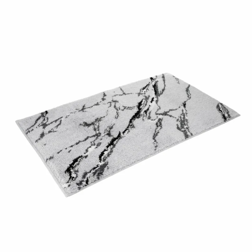 Vossen Badteppiche-Badteppich Marble 60 x 100 cm Light Grey