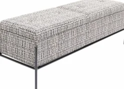 Praktisch Im Schlafzimmer|Sitzbänke|KARE DESIGN Bank Buttons Storage 85051 Schwarz / Weiß