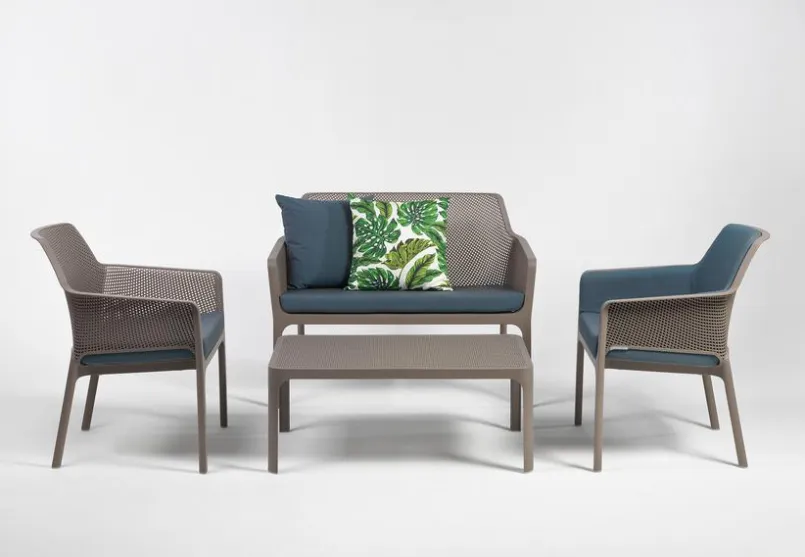 Gartenbank-Auflagen|Nardi Bankkissen Net Lounge 106 x 60 cm Denim