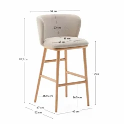 Barhocker|Kave Home Barhocker Ciselia Beige