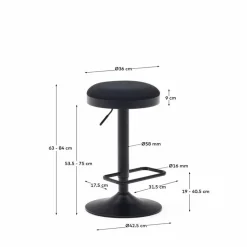 Barhocker|Kave Home Barhocker Zaib Schwarz