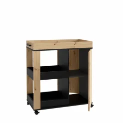 FORTE Servierwagen-Barschrank Home Bar Eiche