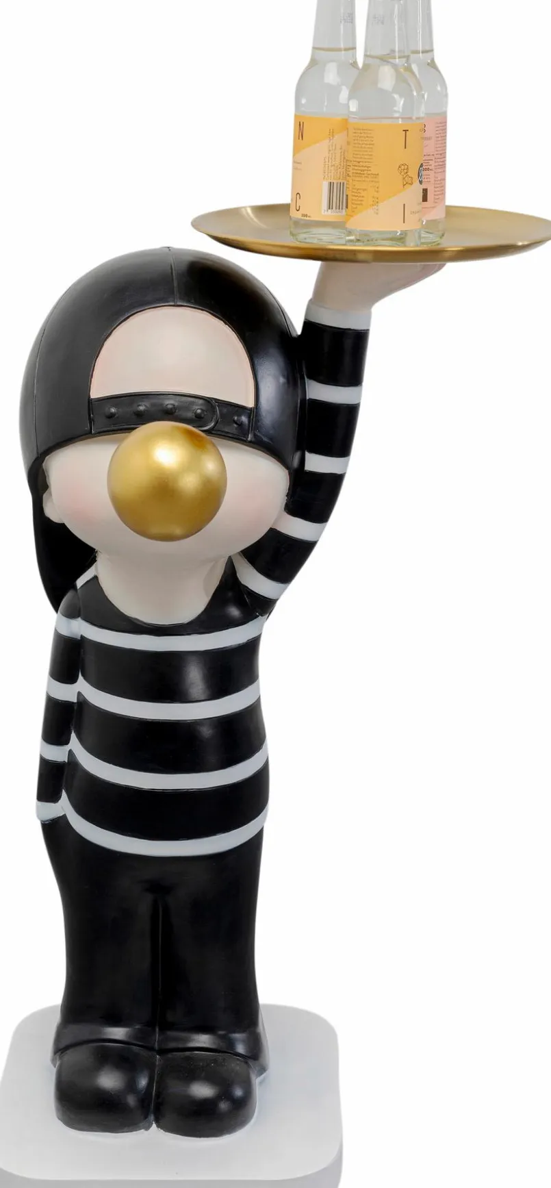 KARE DESIGN Abstrakte Dekofiguren|Dekofiguren-Beistelltisch Bubble Boy 87786 Schwarz / Weiß