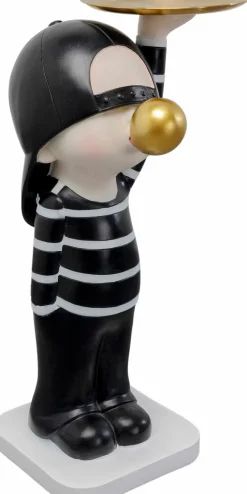 KARE DESIGN Abstrakte Dekofiguren|Dekofiguren-Beistelltisch Bubble Boy 87786 Schwarz / Weiß