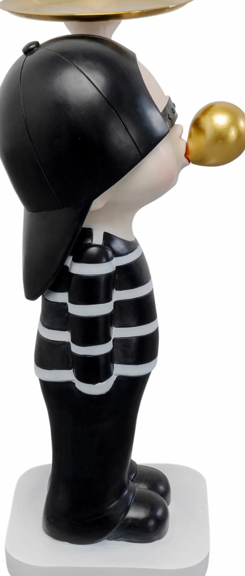 KARE DESIGN Abstrakte Dekofiguren|Dekofiguren-Beistelltisch Bubble Boy 87786 Schwarz / Weiß