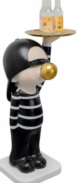 KARE DESIGN Abstrakte Dekofiguren|Dekofiguren-Beistelltisch Bubble Boy 87786 Schwarz / Weiß